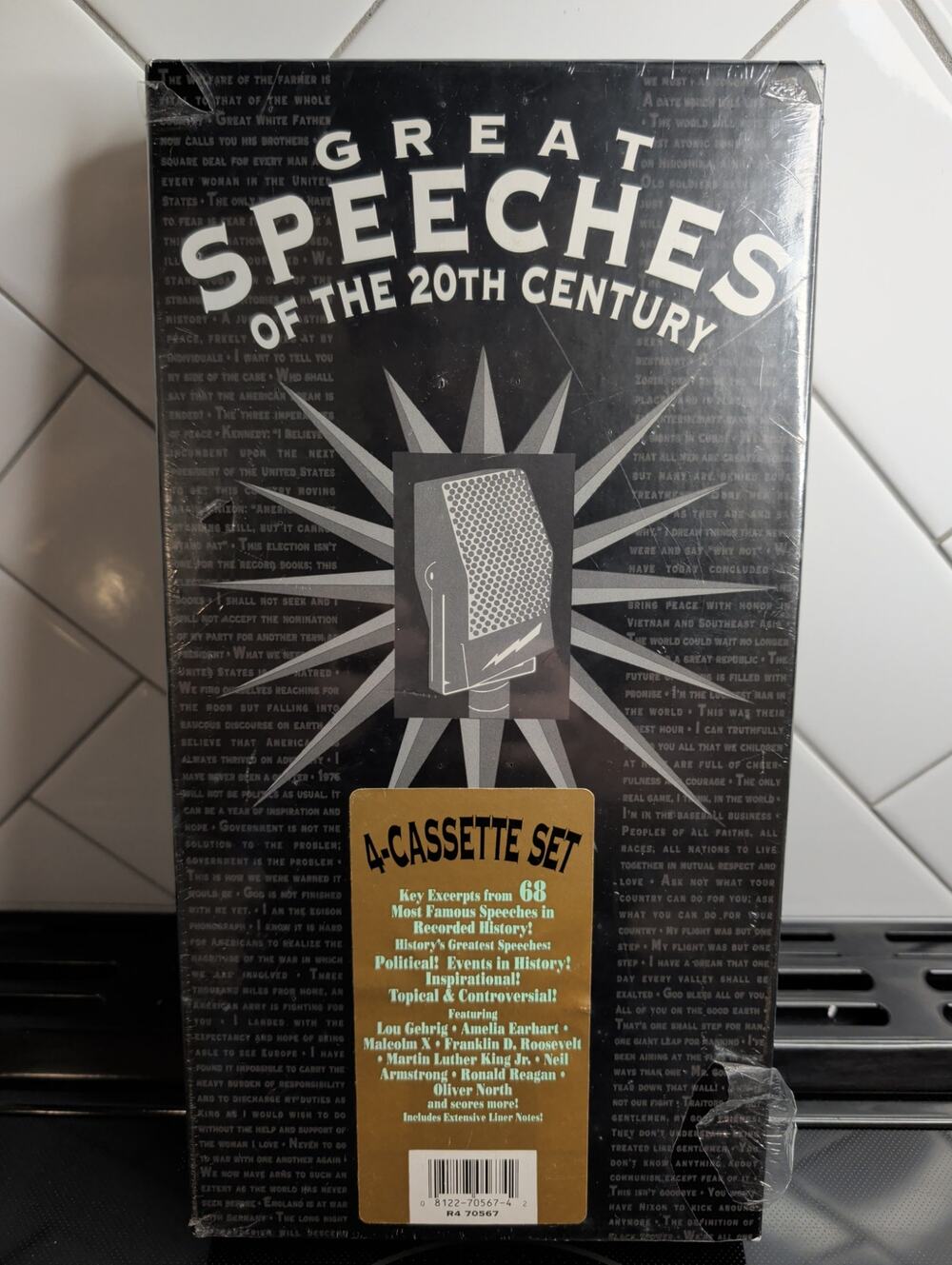 Great Speeches of the 20th Century 4 Cassette Box Set 91 Rhino Word Beat History